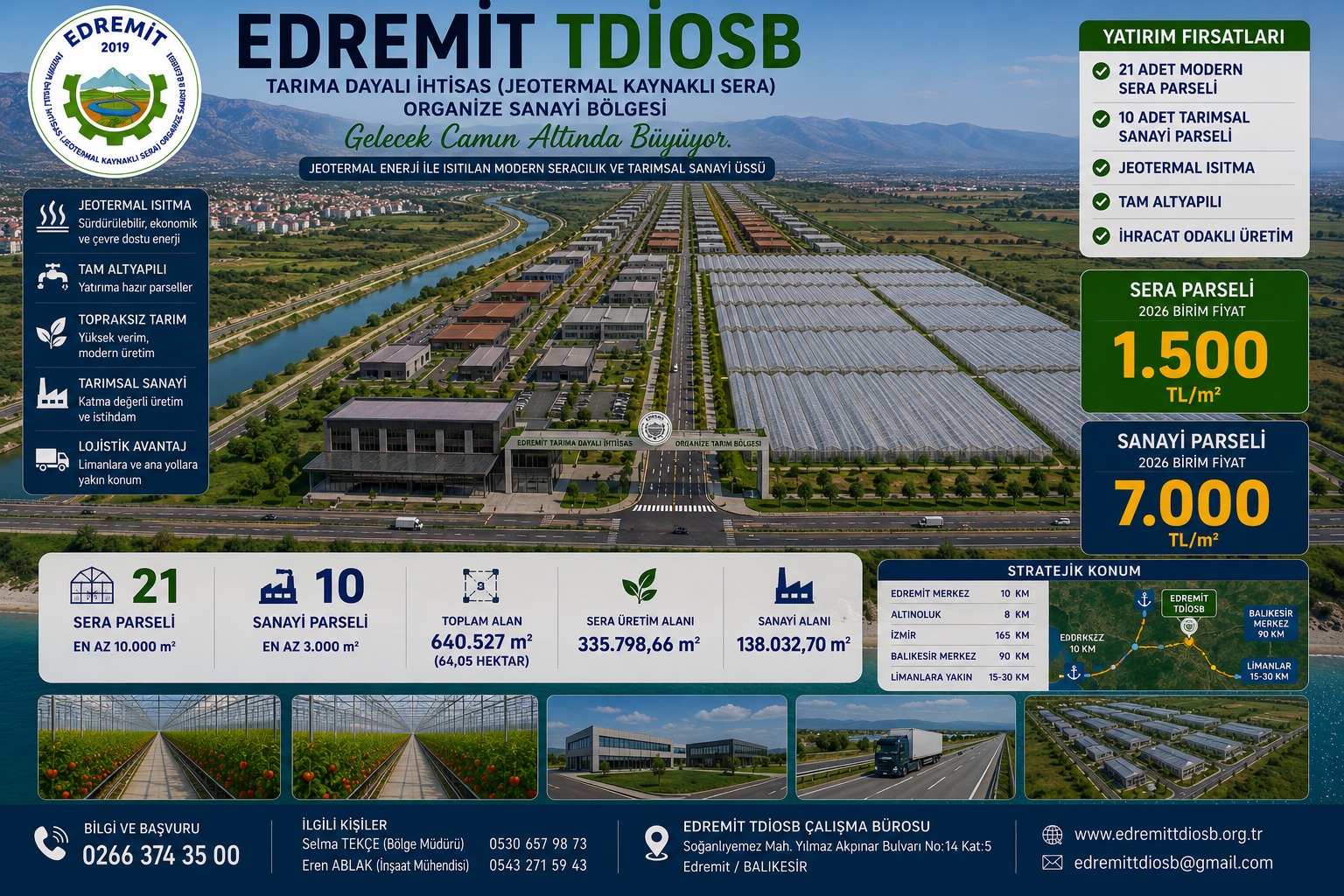 EDREMİT TDİOSB – PARSEL TAHSİS İLANI